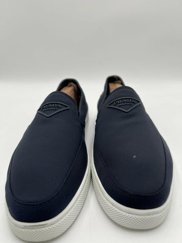 Men's Prada Re-Nylon Slip-On sneakers in navy blue Size 10UK PRADA