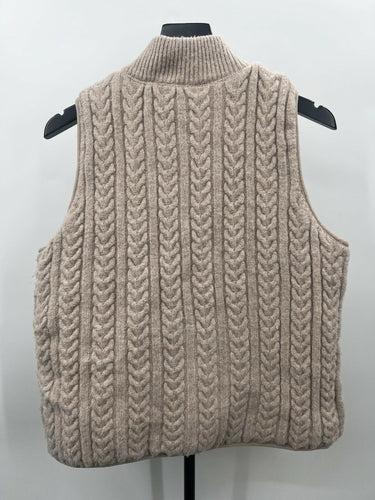 Joie Beige Cable Knit Sweater Vest Size M