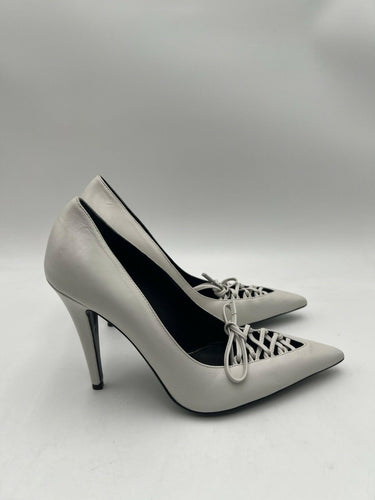 Women's Tom Ford Corset 105 Leather Pumps in Chalk White Size 38.5 Tom Ford