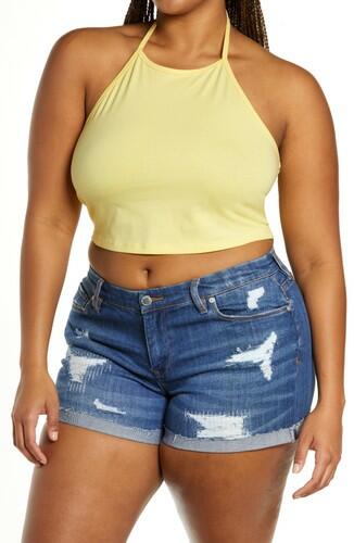 BP. Halter Crop Top in Yellow Lemonade Size 1X BP.