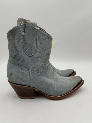 Women’s Idyllwind Wheels Western Boot Sky Blue Suede Pull On Boots Size 6.5B Idyllwind