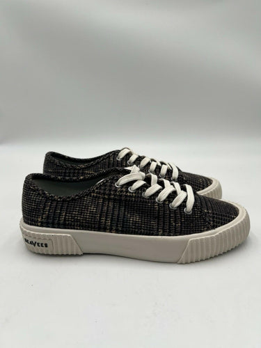 Seavees Darby Sneaker Military Olive Houndstooth Flannel Womens 7 SeaVees