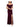 Xscape Long Over-The-Shoulder Dress Wine 8 Xscape