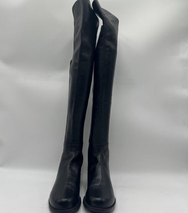 Stuart Weitzman 50/50 black leather over-the-knee boots Size 8M