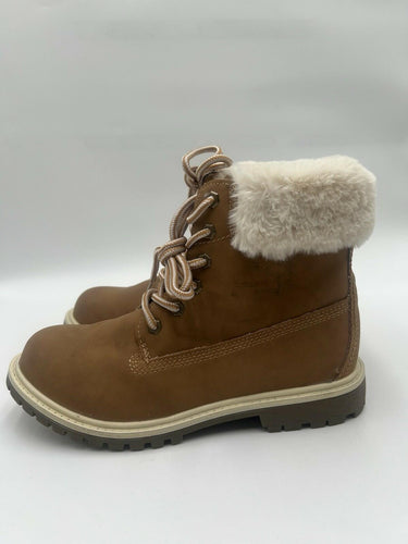 Unionbay Faux Fur Winter Lace Up Boots Tan Size 9