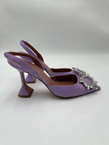 Amina Muaddi Begum 95mm slingback pumps in purple "unicorn" Size 38.5 Amina Muaddi