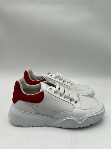 Alexander McQueen Court Trainer in White and Red Leather Size 36.5 Alexander McQueen