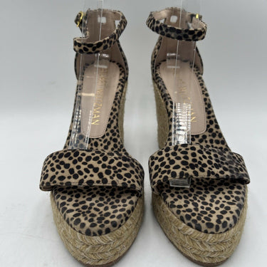 Stuart Weitzman leopard-print espadrille wedge sandals Size 8C Stuart Weitzman
