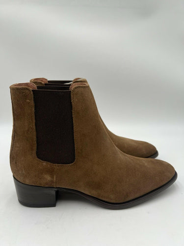 FRYE Dara Chelsea Chestnut Suede Elastic Chelsea Ankle Boot Womens SIZE 8.5M Frye