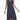 Maggy London Solid Linen Cotton Fit and Flare with Scallop Detail Navy Dress 10 Maggy London