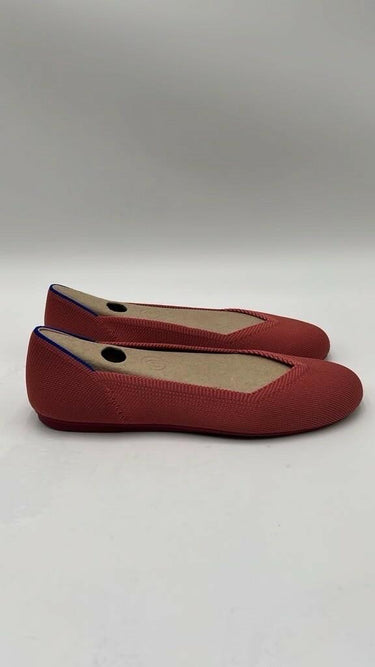 Rothy's The Flat Round Toe Tangerine Orange Slip-On Shoes Flats Women's Size 6.5 Rothy’s