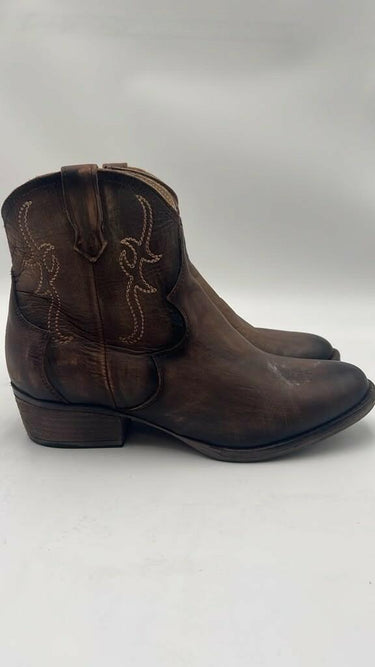 Circle G Women's Embroidered Tobacco Fashion Booties Brown Size 7 Circle G