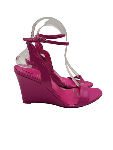 Christian Louboutin Zeppa Chick patent leather wedge sandals pink Size 38 Christian Louboutin