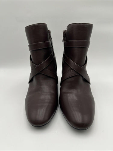 Women’s Kelly & Katie Flomis Bootie Brown Synthetic Leather Size 8.5M Kelly & Katie