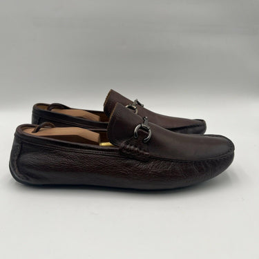 Men’s Saks Fifth Avenue Brown Leather Horsebit Slip On Loafers Size 11M Saks Fifth Avenue