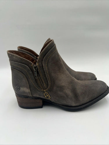 Women’s Born Malta Ankle Bootie Dark Gray Suede Size 9.5M Børn