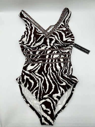 La Blanca Fierce Lines Multi-Strap Cross-Back One Piece Woman’s Swimsuit Size 8 La Blanca