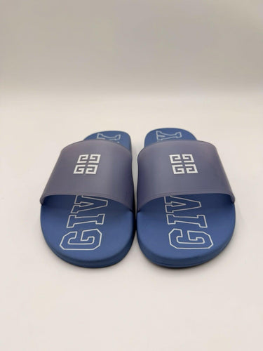 Women’s Givenchy Blue Rubber Pool Slides Size 40