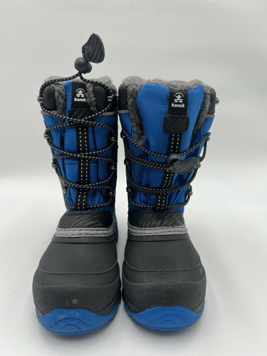 Kamik Luke 3 Blue Black Waterproof Winter Snow Boots Kids Size US 1