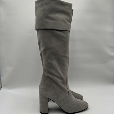 Cole Haan Tess Suede Cuff Boots in ironstone gray suede Size 8.5B Cole Haan