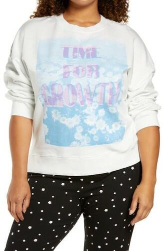 BP. Organic Cotton Sweatshirt in White Time For Growth Size 3X BP.