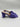 Women’s Saks Fifth Avenue purple leather square-toe block heel mules Size 7M