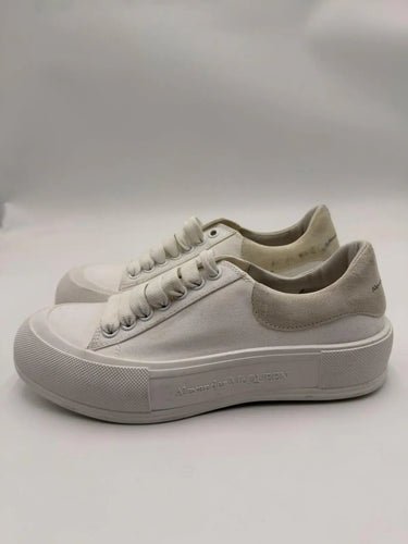 Alexander McQueen Deck Plimsoll sneakers in white canvas Size 41D Alexander McQueen