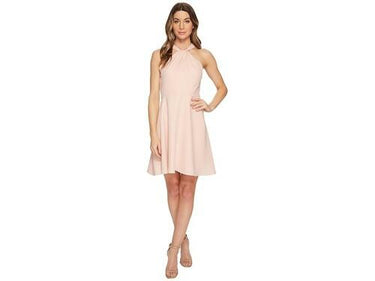 CeCe Lace-Back Halter Fit & Flare Dress Size 14 Cece