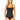 Anne Cole Women's Solid Twist Front Shirred Bandeau Tankini Swim Top, Navy, XL Anne Cole