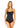 Anne Cole Women's Solid Twist Front Shirred Bandeau Tankini Swim Top, Navy, XL Anne Cole