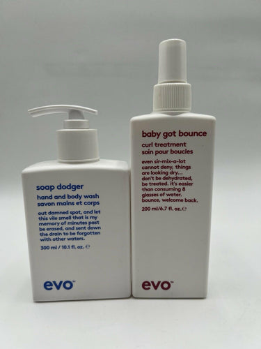 EVO Baby Got Bounce 200ml Curl Treatment + Soap Dodger 300ml Duo Set EVO