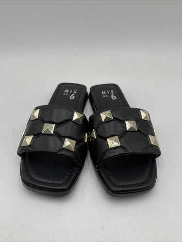 NWOB Mix No. 6 Dolleen Slide Sandal Black Size 6M/36.5 Mix No. 6