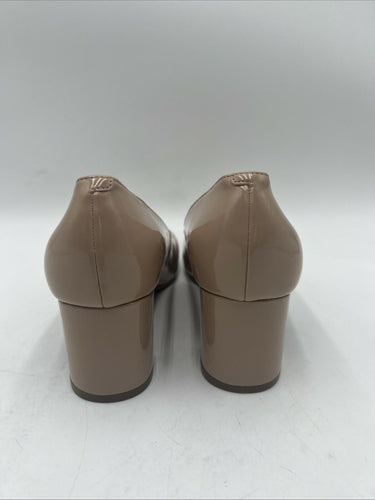 Women’s BANDOLINO Clara Block Light Natural Patent Heels Size 7M