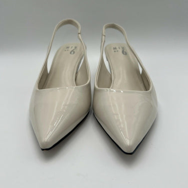 Mix No. 6 Beige Patent Pointed Slingback Heels size 7.5M Mix No. 6