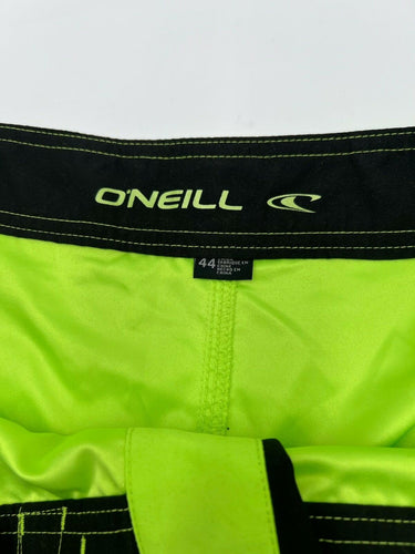 ONeill Board Shorts Mens Neon Green Lime Logo Swim Surf Trunks 44 O'Neill