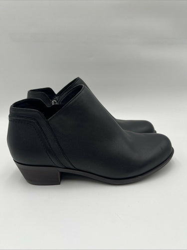 Women's Lucky Brand Barlina Side Zip Bootie Black Leather Size 8W Lucky Brand