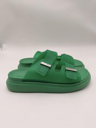 Alexander McQueen Men's Hybrid Slides in Bright Green Size 45.5 Alexander McQueen