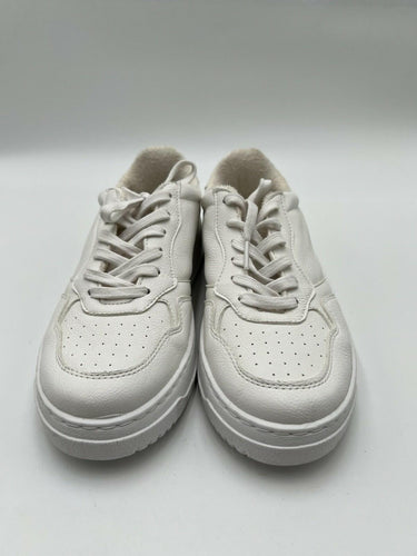 Aqua AQ-BUMBL White Pebbled Platform Sneakers Size 8