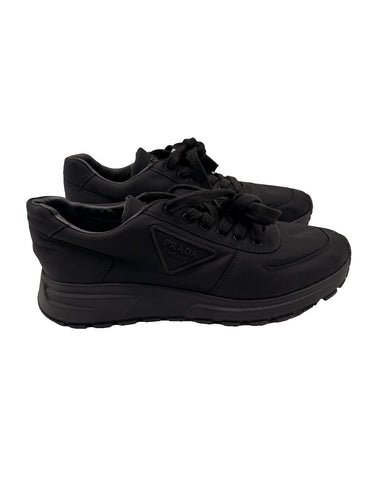 Men’s Prada Prax 01 Black ReNylon Logo Low Top Sneakers Size 7UK PRADA