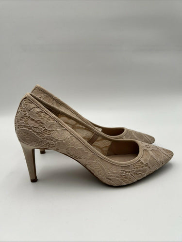 Kelly & Katie MISHA Blush Floral Lace/Mesh Pointed Toe D'Orsay Pumps Women’s 8 M Kelly & Katie