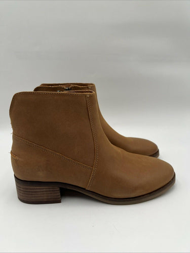 Women’s Lucky Brand Pedera Ankle Side Zip Boot Brown Leather Size 8M Lucky Brand