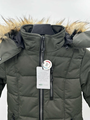 Noize Hannah-GO live green Woman’s Faux Fur Trim Puffer Parka XS NOIZE