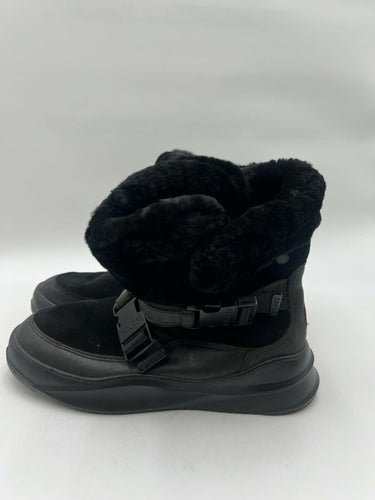 Pajar Canada Black Shearling Buckle Snow Boots Waterproof Size 7.5