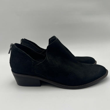 Women’s Lucky Brand Fitina Black Leather Ankle Back Zip Booties Size 10M Lucky Brand