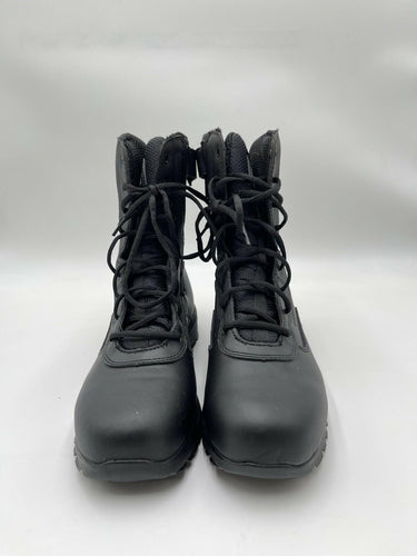 Men Rocky Cadet 8" side zip black tactical boot Size 10W
