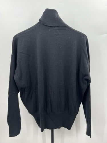 Madewell Charcoal Gray Turtleneck Sweater Oversized Knit Pullover Top Size M Madewell