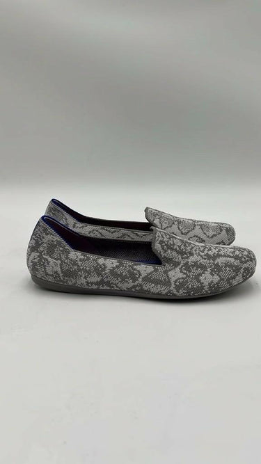 Women’s Rothy’s “The Loafer” Flat Gray Python Print Knit Round Toe Size 6 Rothy’s