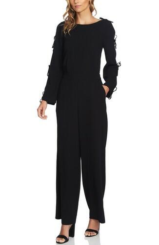 Women's Cece Bow Sleeve Jumpsuit,Black Size 4 CeCe
