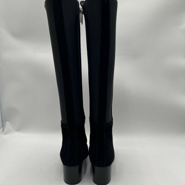Women’s Aquatalia Nova Weatherproof Knee-High Black Suede Boots Size 7M
