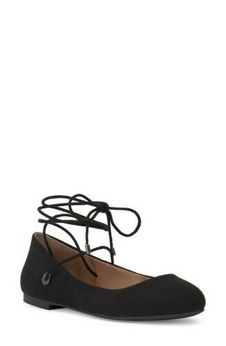Women's Jessica Simpson Bingley Lace Up Flat Black Size 8M Jessica Simpson